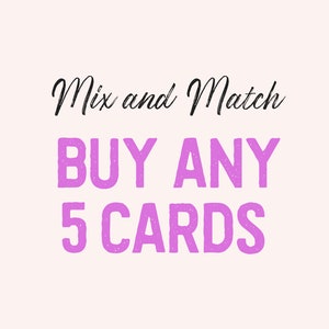 Jeu de cartes de voeux, lot de cartes de voeux, assortiment de cartes de voeux, lot de 5 cartes de voeux, 5 cartes au choix, cartes vierges