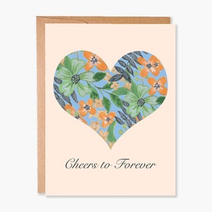Tarjeta de San Valentín, Tarjeta para esposo, Tarjeta de aniversario, Tarjeta de aniversario floral, Tarjeta para novio, Tarjeta para esposa Código de artículo - COTC L12