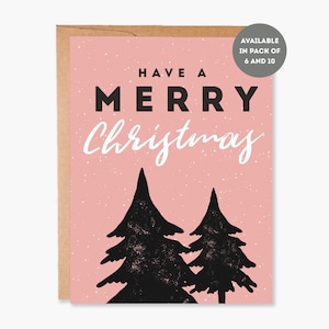 Lot de cartes de Noël, lot de cartes de Noël, cartes de Noël rose poudré, cartes de voeux de saison, lot de cartes de vœux, code d'article - COTC H05
