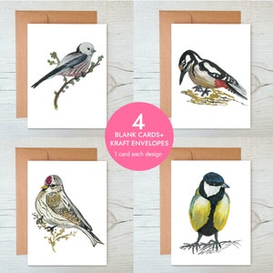 Lot de cartes de voeux vierges, Cartes de correspondance vierges Variété d'oiseaux, Cartes de correspondance oiseaux vierges, Cartes vierges Oiseaux d'Amérique du Nord, Code de l'article - COTC BL03