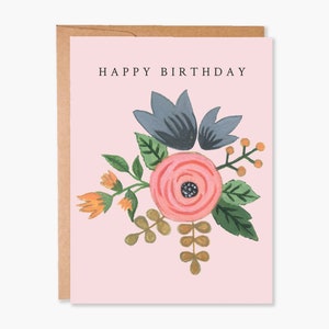 Carte d'anniversaire pour elle, carte d'anniversaire pour femme, carte de joyeux anniversaire florale, carte d'anniversaire pour femme, carte d'anniversaire pour mère et soeur, code d'article - COTC B40