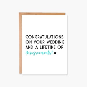 Funny Wedding Card, Cute Wedding Card, Funny Marriage Card, for Wedding, Congrats To The Couple Couple Greeting Card, Item Code - COTC W05