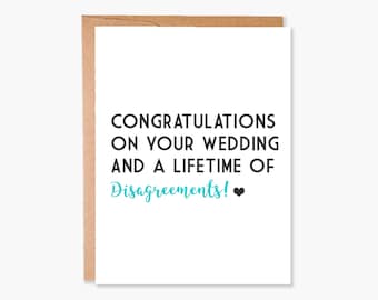 Funny Wedding Card, Cute Wedding Card, Funny Marriage Card, for Wedding, Congrats To The Couple Couple Greeting Card, Item Code - COTC W05