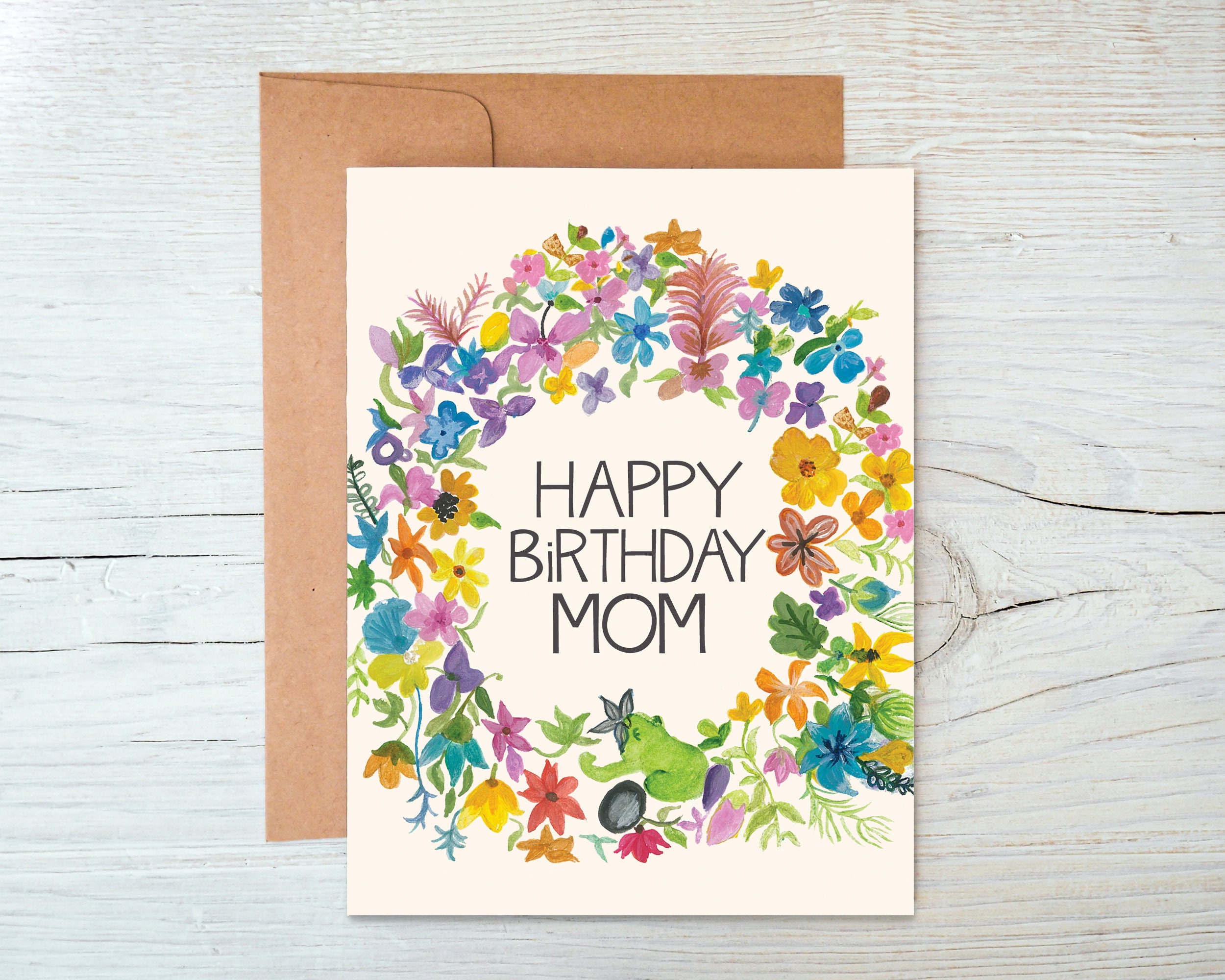 Birthday Card for Mom Happy Birthday Mom Card for Mum - Etsy