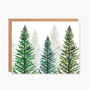 Cartes de notes vierges, paquet de cartes d’arbres forestiers, cartes de notes, cartes vierges de verdure naturelle, cartes de notes de remerciement en bois, code article - COTC BL01
