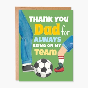 Carte drôle de fête des pères, carte de jeu de mots pour papa, carte de papa de football, carte pour papa, carte d'enfants, carte pour papa, carte de papa de footballeur, code d'article - COTC D11