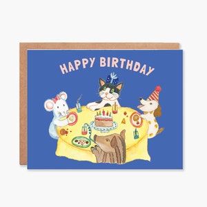 Carte d'anniversaire animal drôle, carte d'anniversaire mignonne, carte d'anniversaire forêt, cartes d'anniversaire en plein air, carte pour les amoureux de la nature, code d'article - COTC B42
