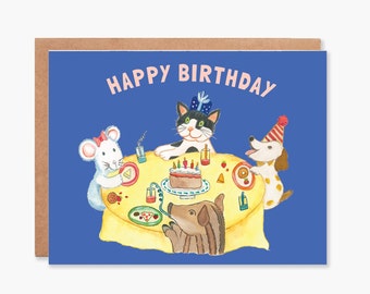 Funny Animal Birthday Card, Cute Birthday Card, Woodland Birthday Card, Outdoor Birthday Cards, Card for Nature Lovers, Item Code - COTC B42