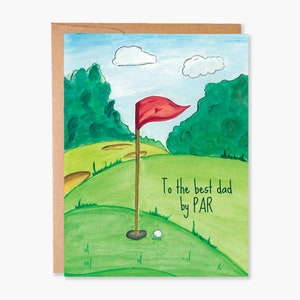 Golf Dad Karte, Vatertagskarte von Tochter, Geburtstagskarte Dad, Outdoor Karte für Dad, Lustige Golf Dad Karte, Item Code - COTC D10
