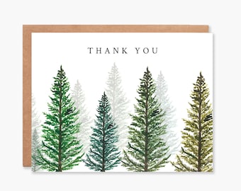 Thank You Card, Wedding Greenery Thank You Card, Thank You Card, Outdoor Nature Thank You Cards, Thank You Card Pack , Item Code - COTC T02