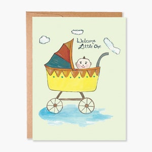 Carte pour nouveau bébé, carte pour nouveau garçon, carte pour nouveau bébé fille, carte de bienvenue pour bébé, carte de félicitations pour nouveau bébé, carte de correspondance vierge, code d'article - COTC C12