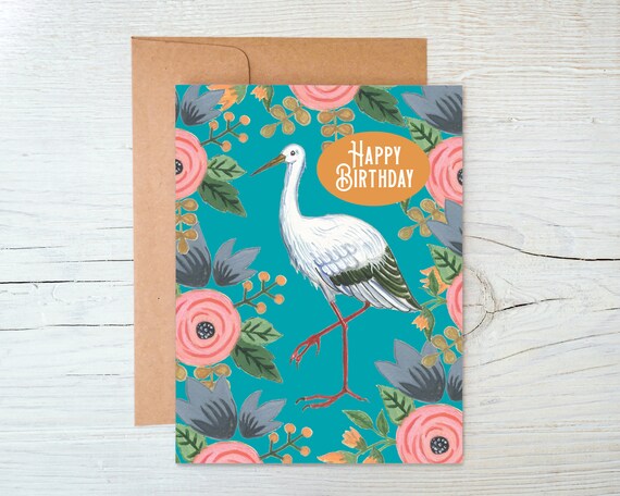 Geburtstagskarte Blanko – Vogelhäuser & Blumen Design, 16x16 Cm, Hergestellt In UK
