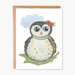 Cartes de notes vierges, lot de cartes Woodland, baby shower d’anniversaire Woodland, cartes de remerciement Woodland, carte vierge hibou, code article - COTC BL15