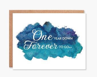 First anniversary card for husband, One Year Anniversary Card, 1st Anniversary Card, Anniversary Card for Boyfriend, Item Code - COTC L05
