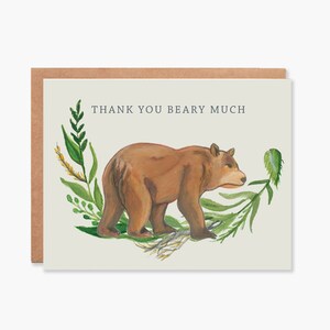 Cartes de remerciement, carte de remerciement animaux de la forêt, remerciement pour la fête prénatale, mot de remerciement, cartes de remerciement pour l'extérieur, code article - COTC T09