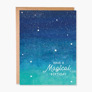 Carte d'anniversaire, carte d'anniversaire céleste pour lui, maman, carte d'anniversaire pour fille, carte de joyeux anniversaire artistique, code d'article - COTC B10