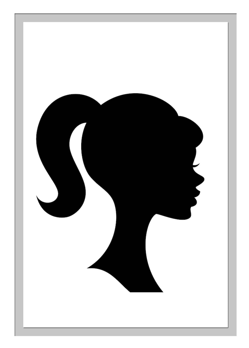 Barbie Silhouette Wall Art Printable Art Digital Download Etsy