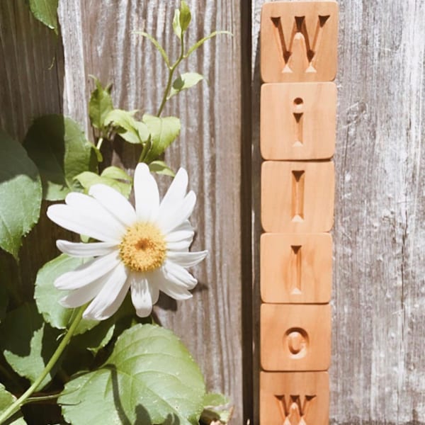 Wooden Alphabet Blocks - Etsy