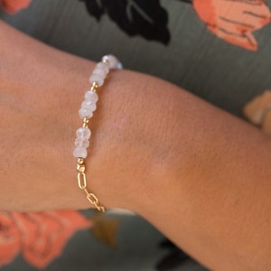 Moonstone Bracelet ~ Gold Filled or Sterling Silver 925 ~ Handmade ~ Hippie ~Bohemian ~Jewelry ~Stackable  MB018