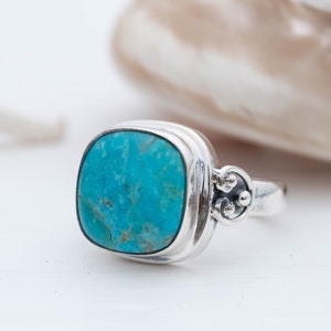 Turquoise Ring ~ Sterling Silver 925 ~ Handmade ~ Statement ~ Hippie ...