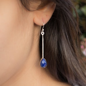 Lapis Lazuli Earrings ~ Long Earrings Sterling Silver 925  ~ Gemstone ~ Dangle ~ Handmade ~ Jewelry ~ Gift For Her ~ Maresia ~ ME136