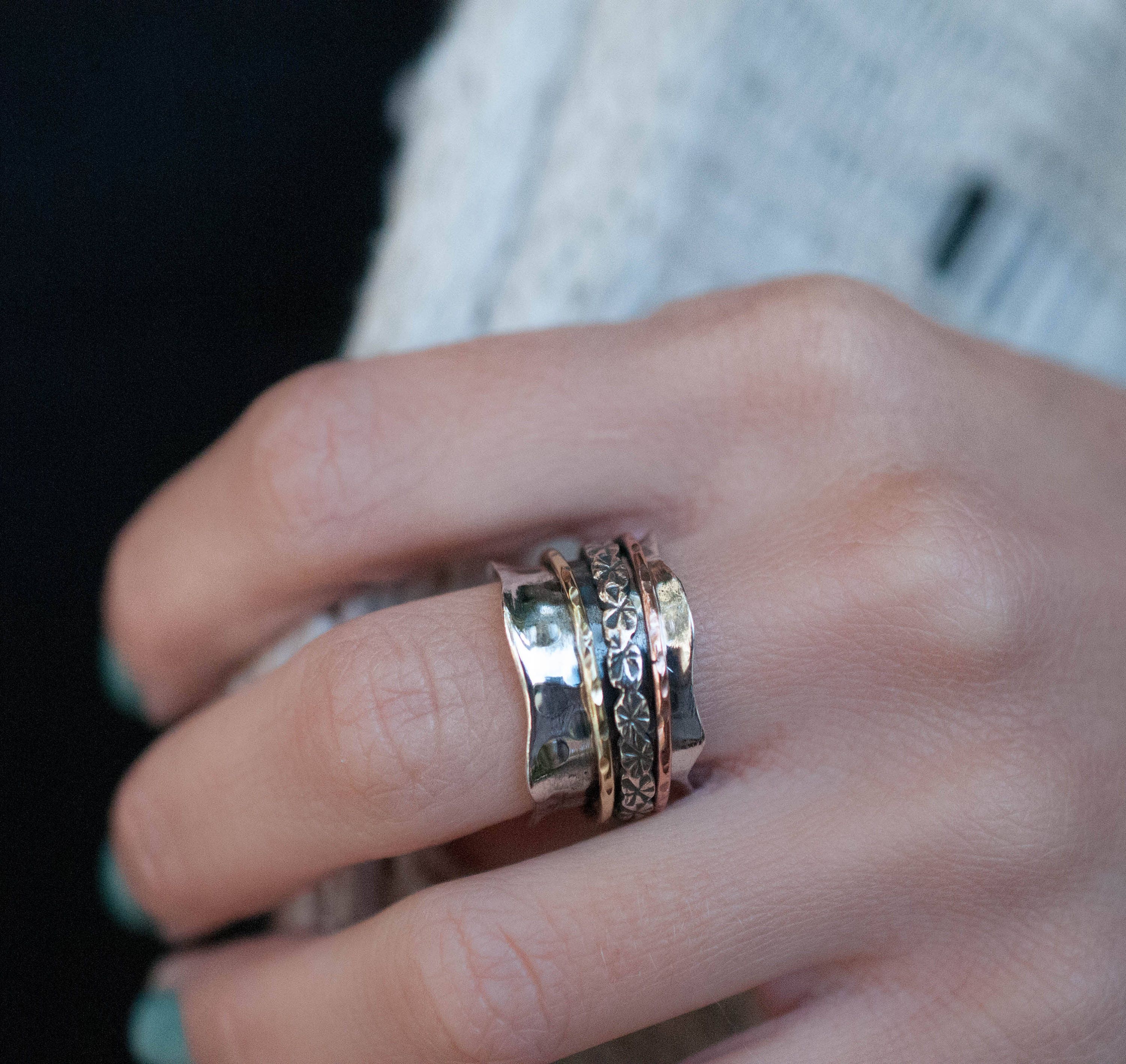 Meditation Ring Spinner Ring Spinning Yoga Anxiety | Etsy