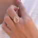Rose Quartz Tear Drop Ring ~ Gemstone ~ Natural ~ 18k Gold Plated ~ Jewelry ~ Handmade~ January Birthstone - MR148 