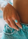 Turquoise Ring ~ Sterling Silver 925 ~ Handmade ~ Statement ~ Hippie ~ Bohemian ~ Jewelry ~Gift For Her ~Gemstone~December Birthstone~MR249