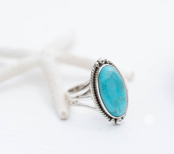 Turquoise Ring ~ Sterling Silver 925 ~ Handmade ~ Statement Turquoise Ring ~ Sterling Silver 925 ~ Handmade ~ Statement