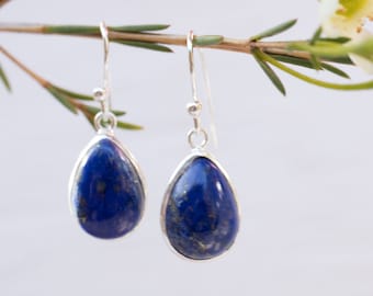 Lapis Lazuli Earrings ~ Sterling Silver 925  ~ Gemstone ~ Dangle ~ Handmade ~ Jewelry ~ Gift For Her ~ Maresia ~ ME141