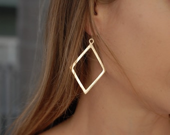 18k Gold Plated Earrings ~ Gold Filled Earwire~ Geometric ~Dangle Earrings ~ Handmade ~ Jewelry ~ Gift for her ~ ME028