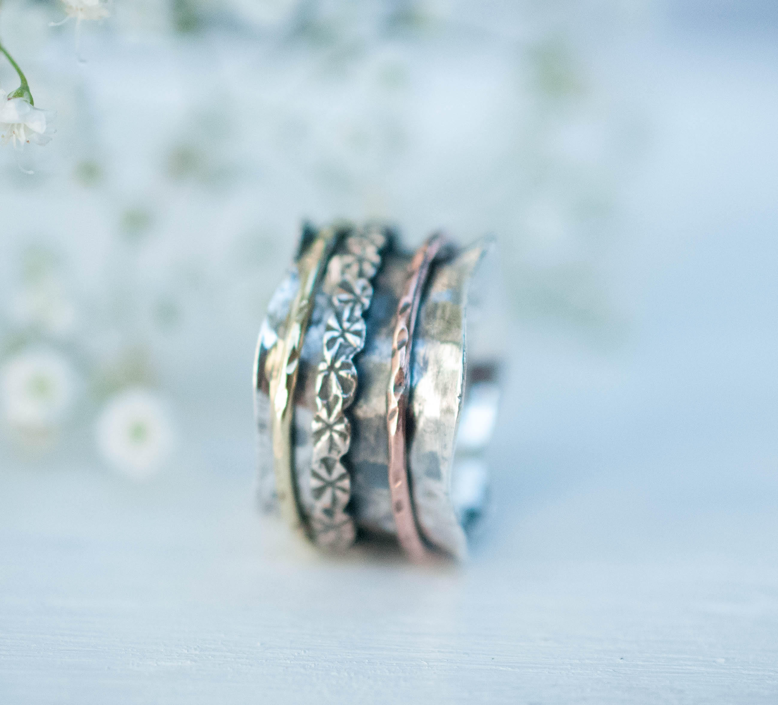 Meditation Ring Spinner Ring Spinning Yoga Anxiety | Etsy