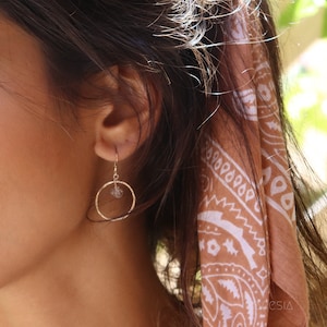Herkimer diamond Earrings ~ 14k Gold Filled or Sterling Silver 925 ~Dangle ~ Jewelry  ~ Natural ~ Organic ~ Everyday  Boho ~ Hippie ~ ME150