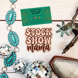 Check Stock Show Mama Patch | livestock, show animal, show stock, fair, trucker hat, hat bar, patches, iron on patches, embroidered patches