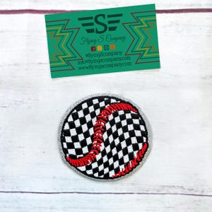 Checkered Baseball Patch (Patch ONLY)