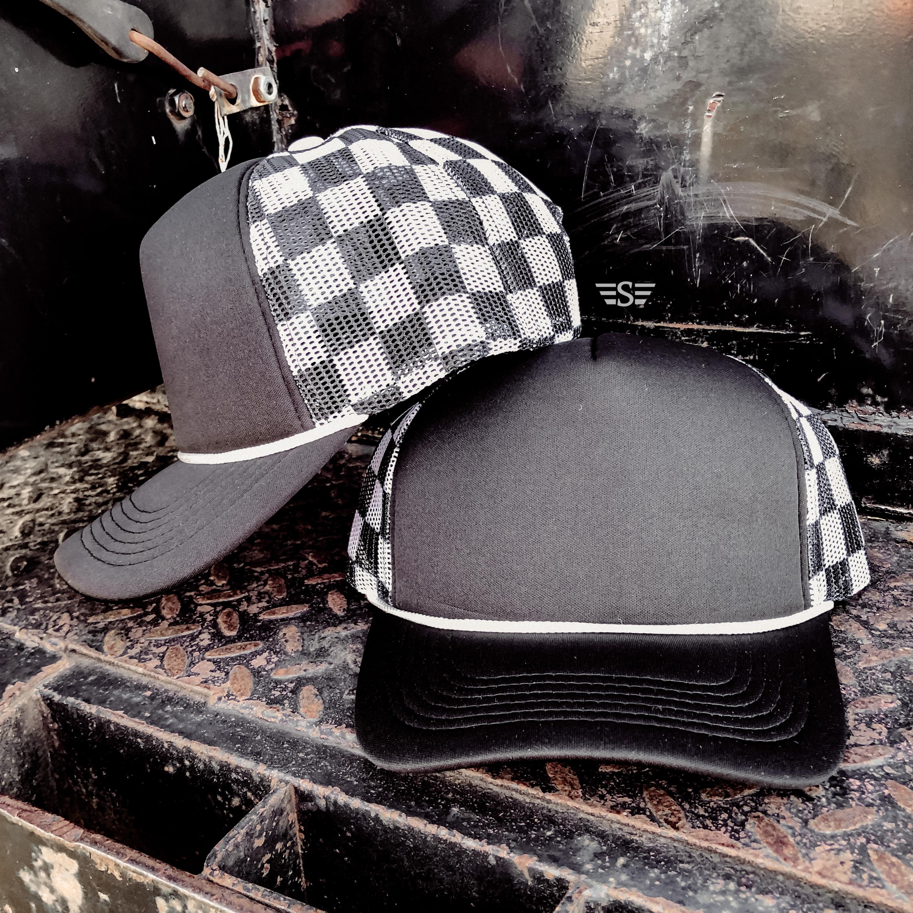 Checkered Mesh Back Cap | Flying S Company, Cap, Hat