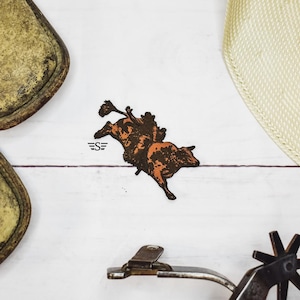 Leather Bull Riding Patch (Patch Only)