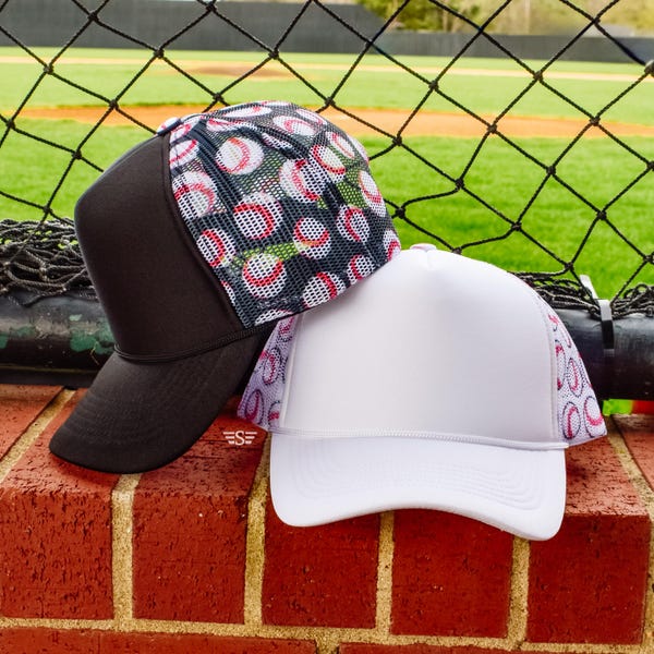 Baseball Magna Pony Printed Mesh Back Cap| hat, trucker hat, headwear, trucker cap, baseball player, baseball mom, gameday cap, baseball