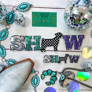 Show Goat Check Sequin Patch (Patch ONLY)
