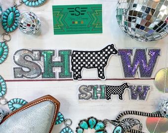 Show Calf Check Sequin Patch (Patch ONLY)