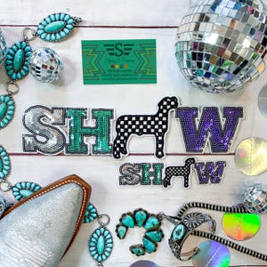 Show Sheep Check Sequin Patch (Patch ONLY)