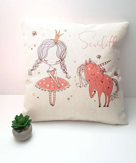 Princess Cushion Cover Personalised Cushion Cover for Girls Personalised Nursery Cushion Baby Shower Pillow New Baby Gifts Princess Etsy