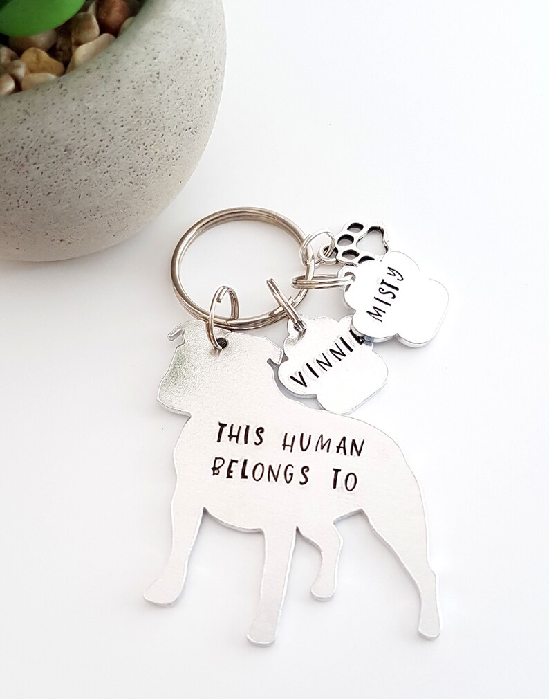 NEW, Staffordshire Bull Terrier, Dog Keyring, Necklace and Pin in