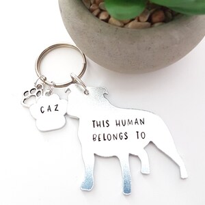 Portachiavi Staffordshire Bull Terrier In Acrilico Grigio – Regalo Cane - Foto 4