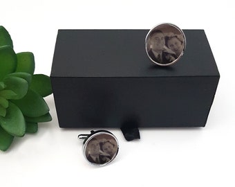 Photo cufflinks, personalised cufflinks, for men, cufflinks box, groom gifts, memorial gift, personalised photo cufflink, weddingcufflink