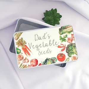 Scatola per semi di ortaggi, scatola personalizzata, scatola per giardinaggio personalizzata, scatola per giardinieri personalizzata, regalo per giardinieri, regalo per giardinaggio, contenitore per semi