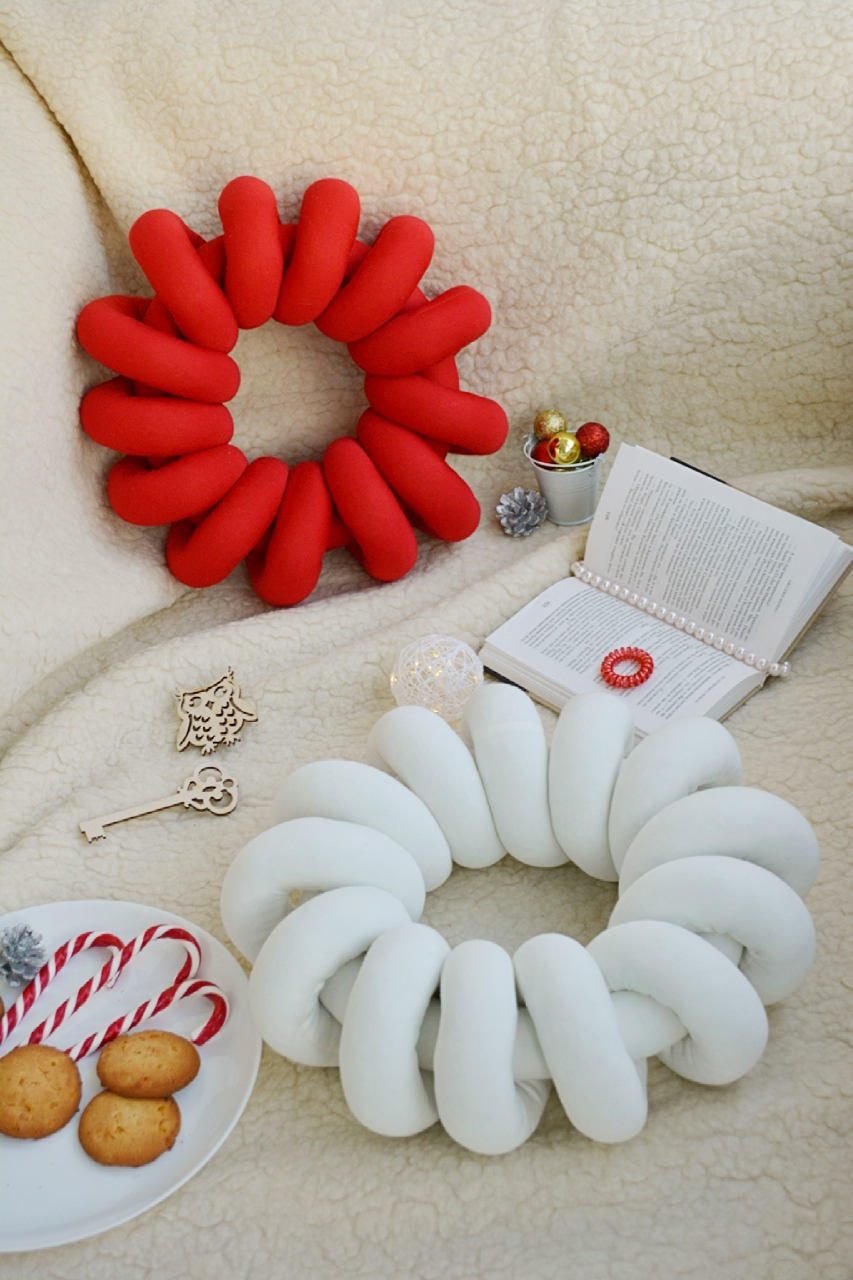 ROUND KNOT PILLOW white knot pillow for home decor Etsy