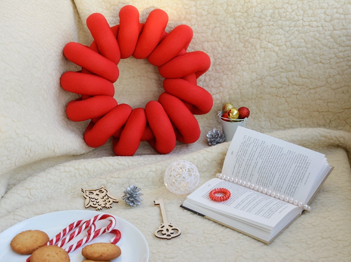 ROUND KNOT PILLOW white knot pillow for home decor Etsy