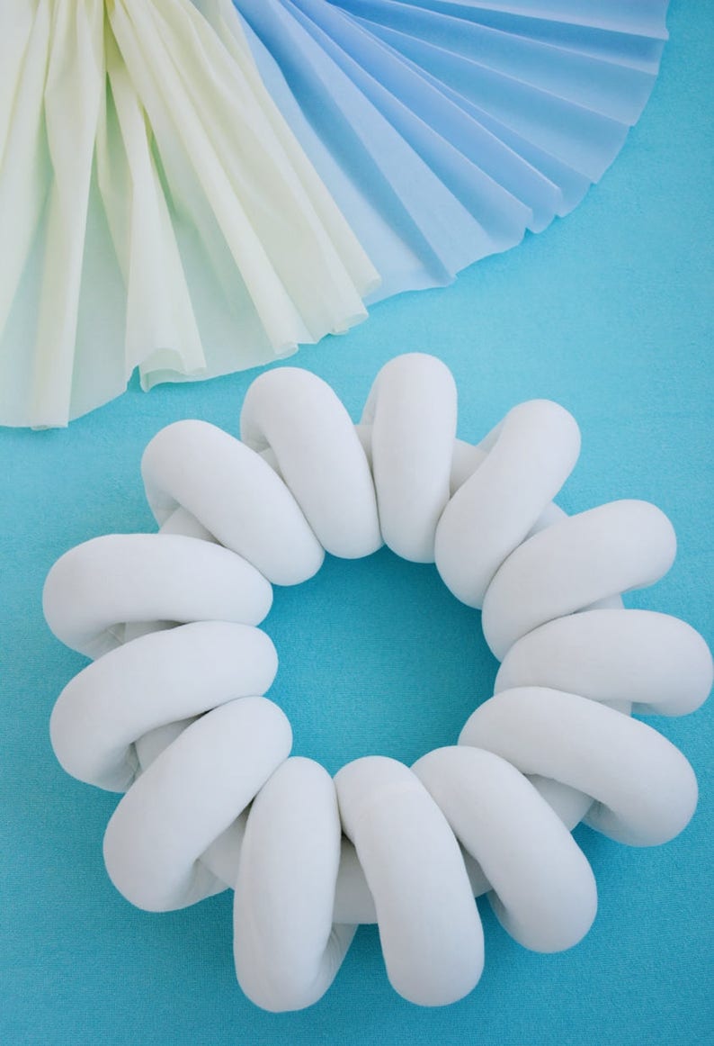 ROUND KNOT PILLOW white knot pillow for home decor Etsy