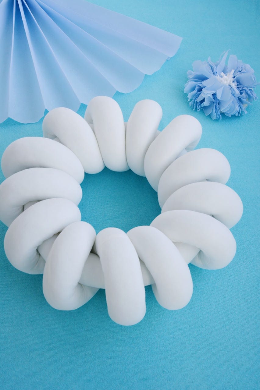 ROUND KNOT PILLOW white knot pillow for home decor Etsy